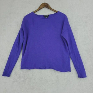 Purple Sutton Studio Wool & Cashmere Blend Long Sleeve Womens Sweater M  11PT